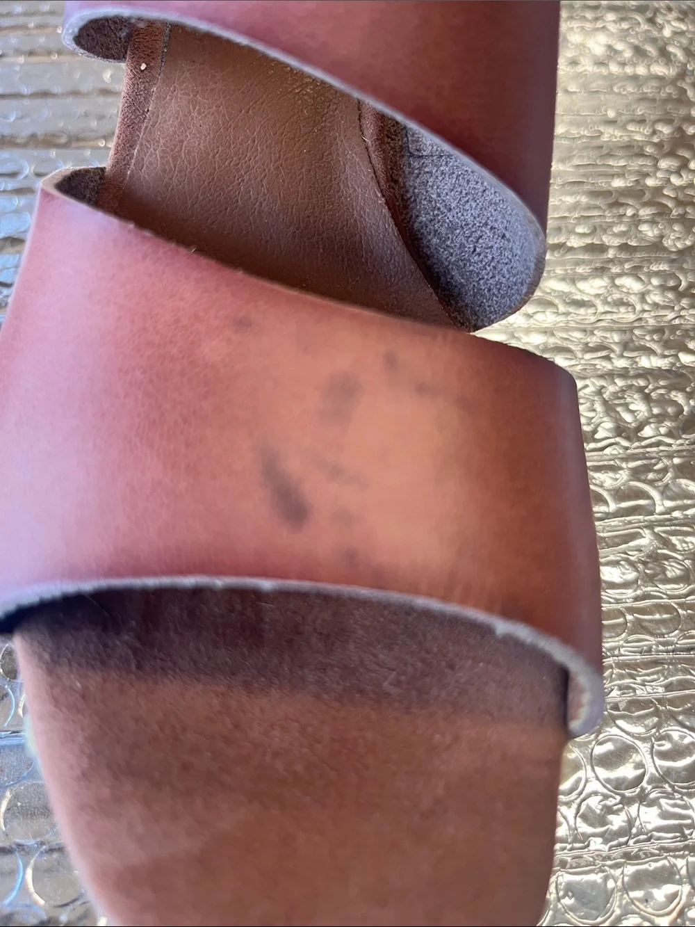 Dolce Vita Brown Leather Espadrille Platform Wedge Sandals